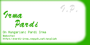 irma pardi business card